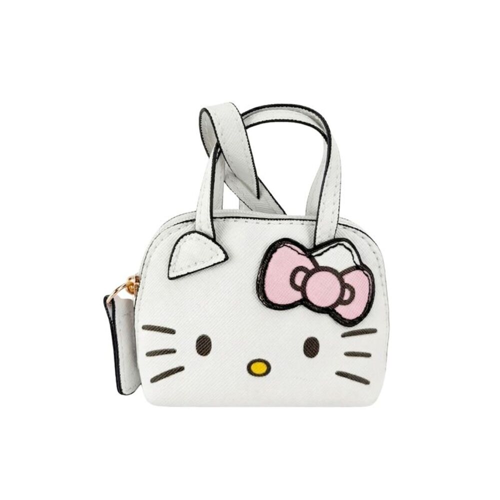 New Hello Kitty Mini Bag Charm Coin Purse Tote Bag Accessory Keychain White